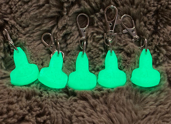 Glow in the dark Ultrasound Probe keyrings Glow in the dark Ultrasound Probe keyrings