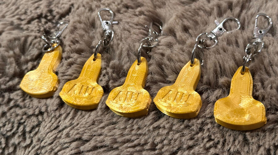 Gold silk ultrasound keyrings Gold silk ultrasound keyrings